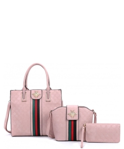 3 in 1 Fashion Bee Style Handbag Set RYXM21161 PINK